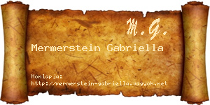 Mermerstein Gabriella névjegykártya